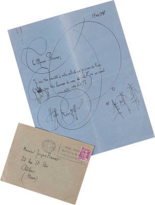 Ремизов А.М. Письмо на франц. яз.  «17 декабря 1948». 